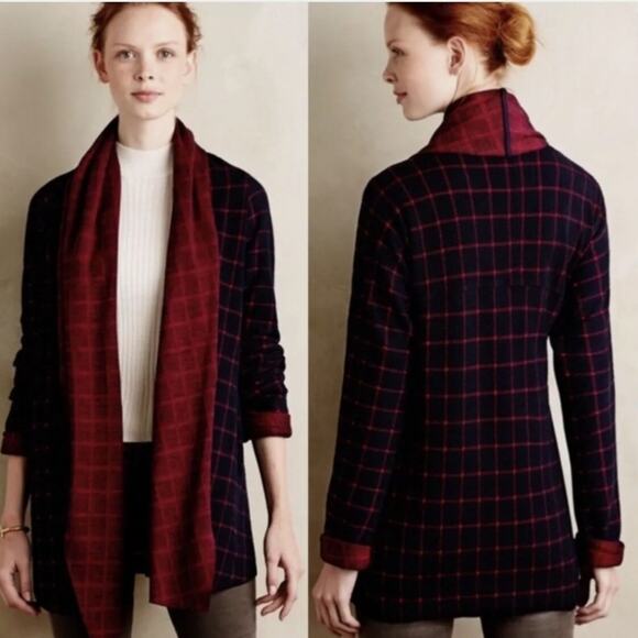 Sanctuary Red & Navy Wrap Neck Sweater - Picture 4 of 9